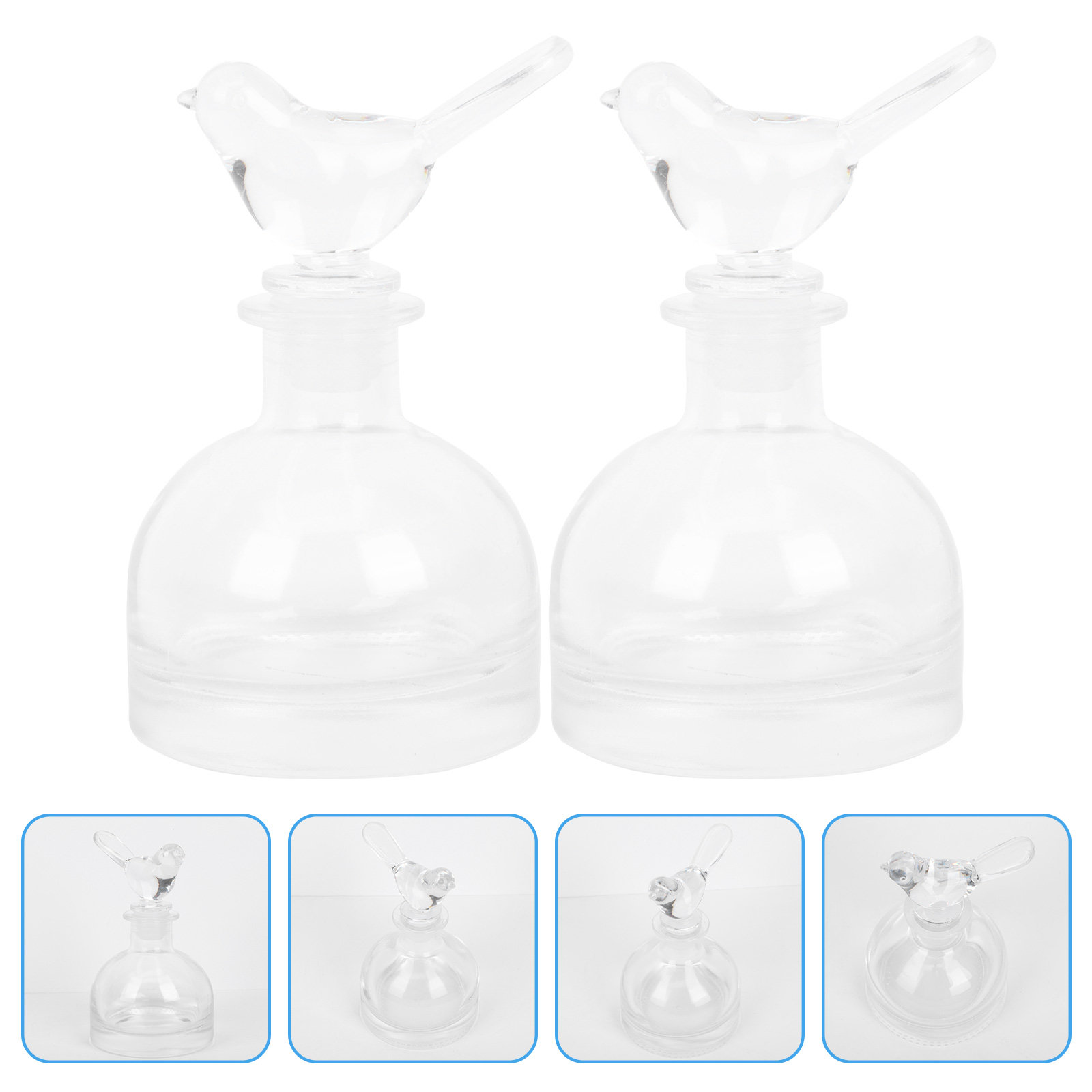 Fragrance Perfume Car - 2 stuks glazen parfumflesjes premium helder