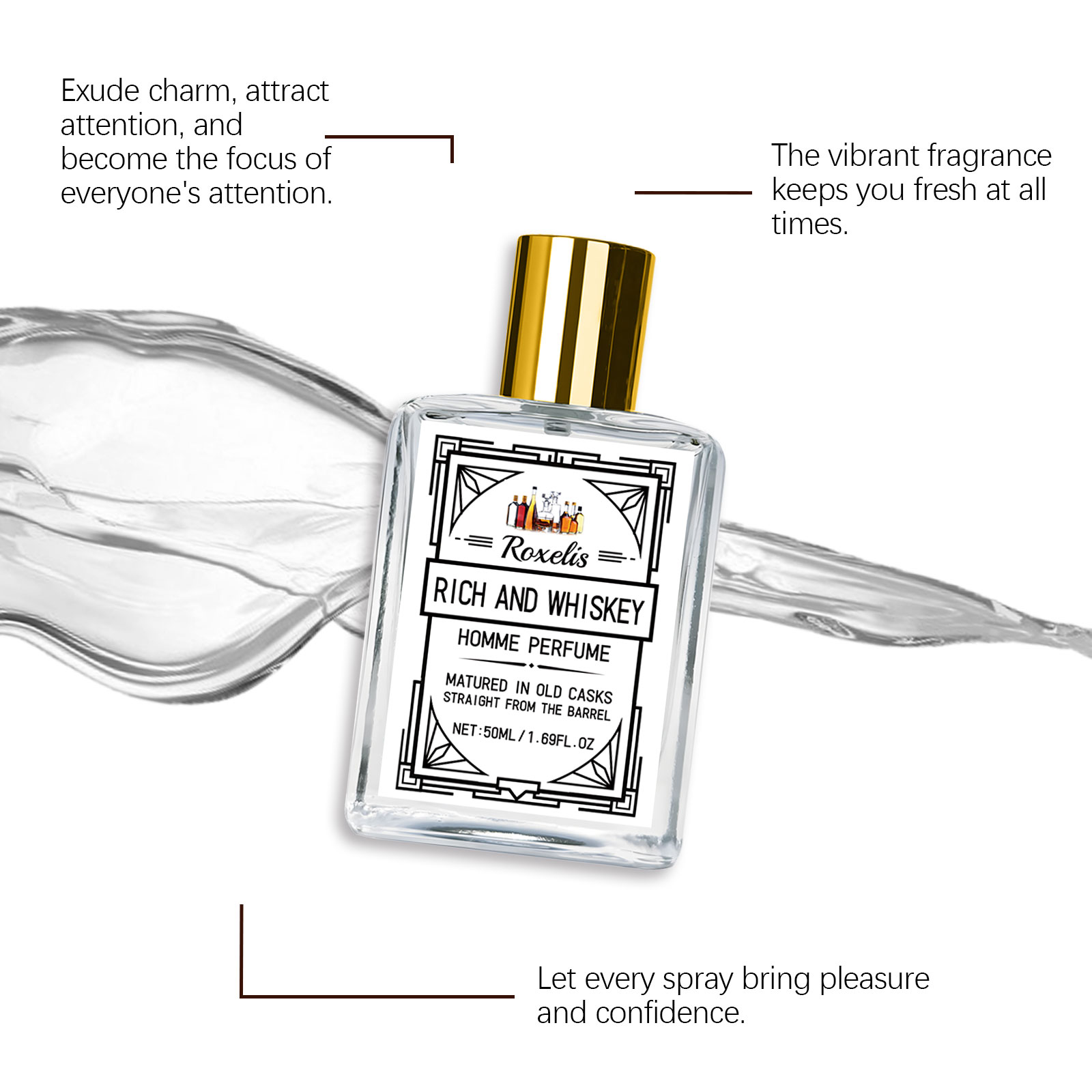 Roxelis 50ml Charm Whisky Here - Perfume Xeryus recensie en prijs